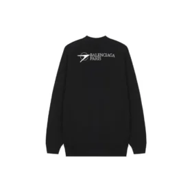 Pulover cu logo brodat, croială medie „Negru” 652981TKV871070