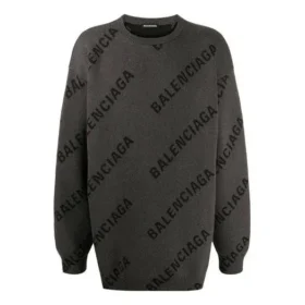 Pulover cu logo din tricot intarsiat „Grey” 625970T31781262