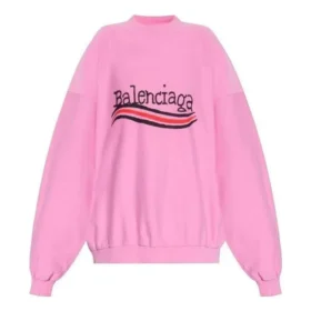 Pulover cu logo FW23 „Roz” 720462TNVE81715