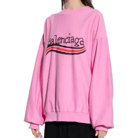 Pulover cu logo FW23 „Roz” 720462TNVE81715