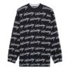 Pulover cu logo pe toată suprafața „Black” 625984T31841070