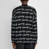 Pulover cu logo pe toată suprafața „Black” 625984T31841070