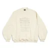 Pulover cu logo SS24 și partitură „Beige” 699212TMVO69069