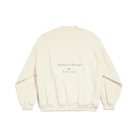 Pulover cu logo SS24 și partitură „Beige” 699212TMVO69069
