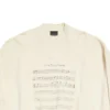 Pulover cu logo SS24 și partitură „Beige” 699212TMVO69069