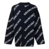 Pulover cu logo tricotat în tehnică intarsia „Negru” 623283T15674177