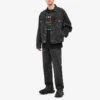 Pulover cu mânecă scurtă și imprimeu multilingv pentru bărbați, negru 612966TJVI32771