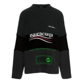 Pulover cu panouri și nervuri „Grey” pentru Political Campaign 675293T32011281