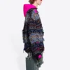 Pulover din amestec de lână cu model Fair Isle distrus „Albastru” 662518T16028088