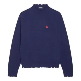 Pulover din tricot de lână cu guler înalt Double B „Albastru” 682010T16274011 Pulover din tricot de lână cu guler înalt Double B „Albastru” 682010T16274011