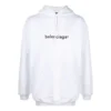 Pulover oversize pentru bărbați cu logo Balenciaga, alb 570811TIV559040