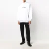 Pulover oversize pentru bărbați cu logo Balenciaga, alb 570811TIV559040