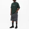 Pulover pentru bărbați Balenciaga cu imprimeu „Alphabet”, guler rotund și mâneci scurte, verde 612966TIV543011