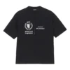 Pulover pentru bărbați Balenciaga x WFP, prima generație, cu imprimeu crossover, logo, guler rotund și mâneci scurte, negru 612966THV841000