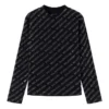 Pulover scurt cu imprimeu integral „Negru” 730402TNVQ91073