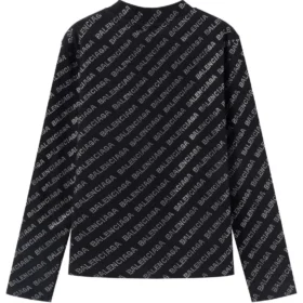 Pulover scurt cu imprimeu integral „Negru” 730402TNVQ91073