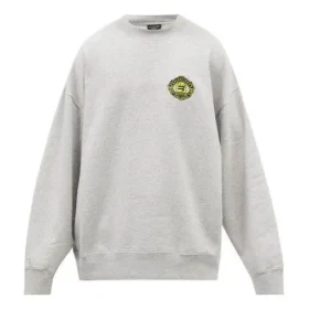 Pulover sport cu guler rotund și logo B Crest „Grey” 671125TLV601300