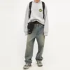 Pulover sport cu guler rotund și logo B Crest „Grey” 671125TLV601300