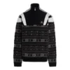 Pulover sportiv B cu jumătate de fermoar, din tricot jacquard „Track Grey” 675289T16171240