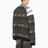 Pulover sportiv B cu jumătate de fermoar, din tricot jacquard „Track Grey” 675289T16171240