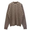 Pulover tricotat cu guler rotund BB Allover „Beige” 733859T32539378