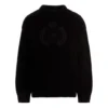 Pulover tricotat cu guler rotund și logo BB Laurel Crown „Negru” 664369T32111000