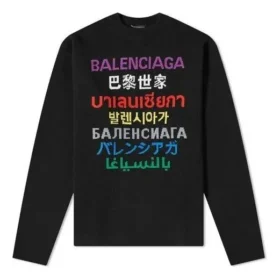 Pulover tricotat cu guler rotund „Negru multicolor” 646491T15952771