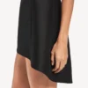Rochie babydoll cu bretele pentru femei, de culoare neagră