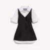 Rochie-cămașă hibridă pentru femei, de culoare neagră