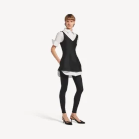 Rochie-cămașă hibridă pentru femei, de culoare neagră