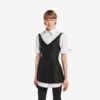 Rochie-cămașă hibridă pentru femei, de culoare neagră
