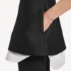 Rochie-cămașă hibridă pentru femei, de culoare neagră