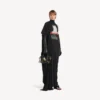 Rochie lungă drapată „The Door” pentru femei, în culoarea neagră