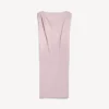 Rochie midi pentru femei, în stil sac, de culoare roz prăfuit
