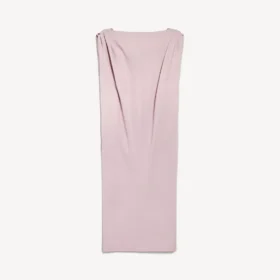 Rochie midi pentru femei, în stil sac, de culoare roz prăfuit