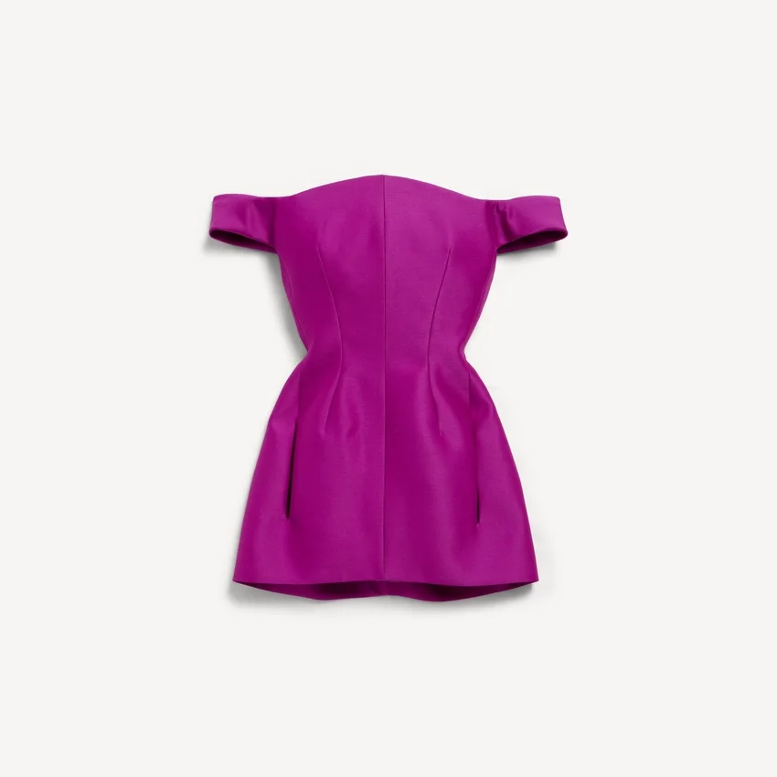 Rochie mini cu umerii goi pentru femei, în nuanță de violet Rochie mini cu umerii goi pentru femei, în nuanță de violet