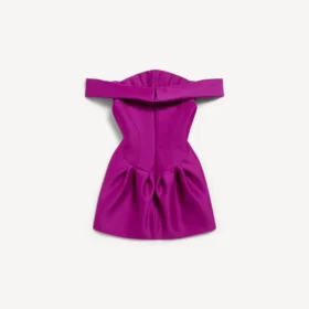 Rochie mini cu umerii goi pentru femei, în nuanță de violet