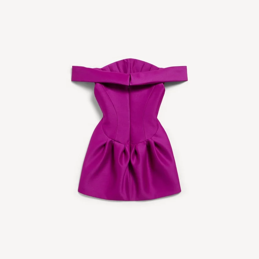 Rochie mini cu umerii goi pentru femei, în nuanță de violet Rochie mini cu umerii goi pentru femei, în nuanță de violet