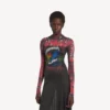 Rochie pentru femei cu mâneci lungi, cu imprimeu „extreme tie dye”, de culoare neagră