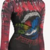 Rochie pentru femei cu mâneci lungi, cu imprimeu „extreme tie dye”, de culoare neagră
