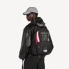 Rucsac pentru bărbați Balenciaga | colaborare cu NBA, model Explorer, în culorile negru/alb/roșu vermilion