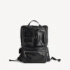 Rucsac pentru bărbați, cu design foarte încărcat, de culoare neagră