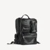 Rucsac pentru bărbați, cu design foarte încărcat, de culoare neagră