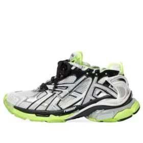 Runner Sneakerși „Alb, negru și galben neon, din plasă și nailon” 677403W3RBP1093