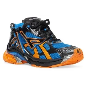 Runner Sneakerși „Albastru, portocaliu, negru, plasă și nailon” 677403W3RB34719 Runner Sneakerși „Albastru, portocaliu, negru, plasă și nailon” 677403W3RB34719