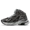 Runner Sneakerși cu talpă înaltă „Țesătură din nailon gri cu aspect de piele de căprioară” 695764W3RH31891