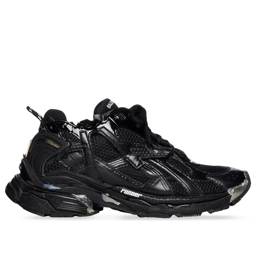 Runner Sneakerși „Plasă neagră și nailon cu decorațiuni transparente multicolore” 677402W3RB11000