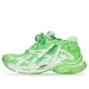 Runner Sneakerși „White Fluo Green Mesh and Nylon” 677403W3RBM3590