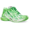 Runner Sneakerși „White Fluo Green Mesh and Nylon” 677403W3RBM3590