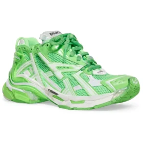 Runner Sneakerși „White Fluo Green Mesh and Nylon” 677403W3RBM3590 Runner Sneakerși „White Fluo Green Mesh and Nylon” 677403W3RBM3590